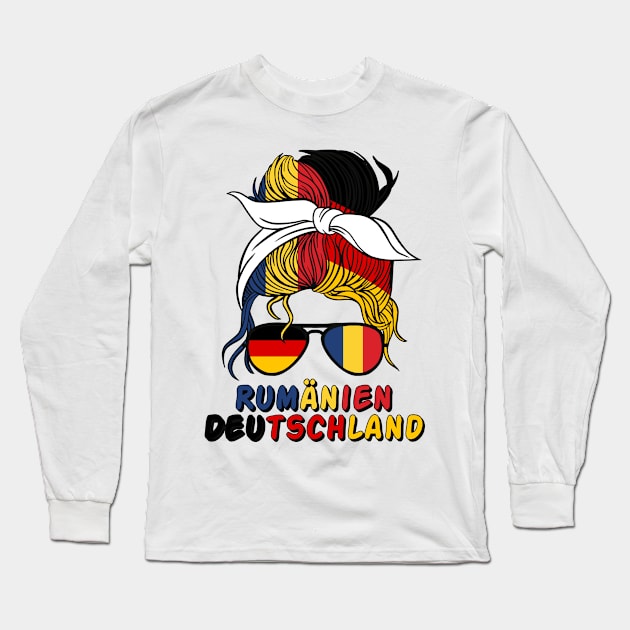 Half German Half Romanian Girl Germany Romania Long Sleeve T-Shirt by qwertydesigns